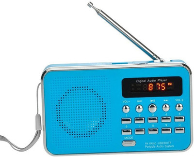 

CRETO BT-SM74 Portable FM/Radio Music Player Support USB Pen-drive, Aux & SD card FM Radio(Blue)