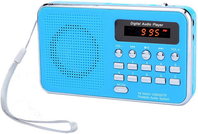 

CRETO Portable Digital BT-SM74 Radio/Fm Music Player Support USB, Aux & SD card FM Radio(Blue)