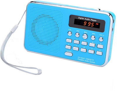 

CRETO BT-SM74 Portable Radio Fm with Digital Display Support USB/Aux/SD card FM Radio(Blue)