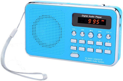 

CRETO BT-SM74 Portable Mini Radio/Fm Music Player Support USB, Aux & Memory card FM Radio(Blue)