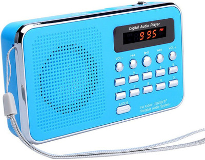 

CRETO BT-SM74 Digital Radio/Fm Music Player Support USB, Aux & SD card FM Radio(Blue)