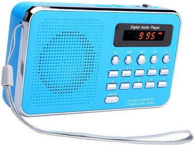 

CRETO BT-SM74 Portable Radio Fm USB/Aux/SD Card Player FM Radio(Blue)
