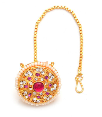 

mohit jewellers Traditional zircon cz pearl borla Hair Chain(Multicolor)