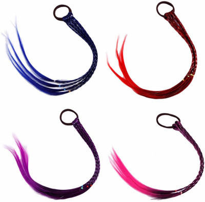 

BOXO Braid Extensions ( Set of 4 Pcs ) Colored Extensions for Party & Wedding Wear Hair Extension