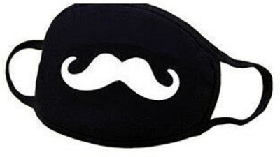 

Vritraz Glow in the dark luminous Unisex Cotton Blend Anti Dust, Pollution Face Mouth Mask Black for Man Woman Mustache Mask