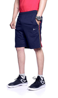 Zeffit Solid Men Blue Regular Shorts