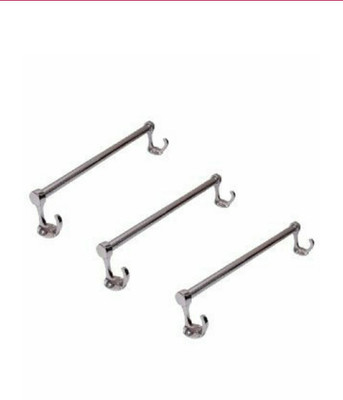 deeplax Towel Rod/Towel Rack for Bathroom/Towel Bar/Hanger/Stand/ (24 Inch 2 FEET- Chrome Finish) - Pack of 3 SILVER Towel Holder(Aluminium, Stainless Steel)