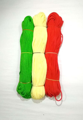 CHL MACRAME 3 COLORS SET 0F 150 M WHITE,RED,GREEN