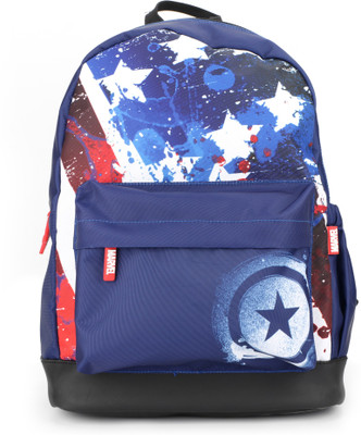 MARVEL GENUINE CAPTAIN AMERICA BACKPACK 17 INCH - HMHMBP 74138-MV Waterproof School Bag(Blue, 17 inch)