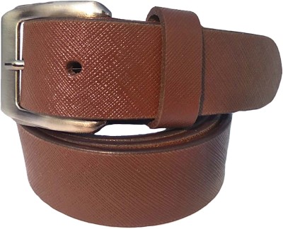 FOREVER99 Men Casual Brown Genuine Leather Belt