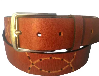 FOREVER99 Men Casual Tan Genuine Leather Belt