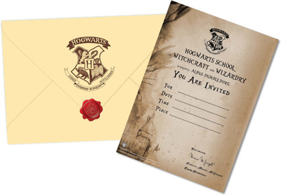 Mc Sid Razz Harry Potter Party Invitations Card with Envelopes (10 Count) Perfect Invitations Envelopes(Pack of 10 Multicolor)
