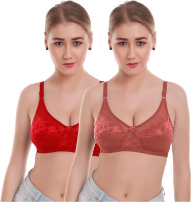 Alishan Fancy Women T-Shirt Non Padded Bra(Multicolor)