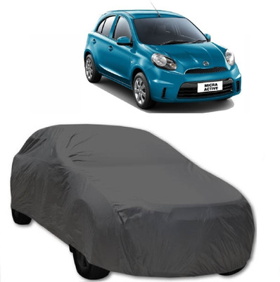 AutoKick Car Cover For Nissan Micra Active (Without Mirror Pockets)(Grey)