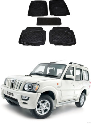 Autoxygen Rubber Standard Mat For  Mahindra Scorpio(Black)