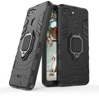 Cover Alive Back Cover for Oppo F9(Black, Shock Proof)