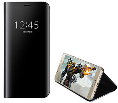 KHR Flip Cover for Vivo V15 Pro Mirror Flip Cover Semi Clear View Stand Case - Vivo V15 Pro(Black, Shock Proof)