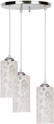 AFAST Pandans Hanging Ceiling Light Of Stylish Colorful & Decorative Three Glass Shade Lamp-DR09 Pendants Ceiling Lamp(White, Clear)