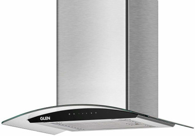 

GLEN Auto Clean Chimney 6063 SS 60 cm 1200 m3h Baffle filters Wall Mounted Chimney(Silver 1200 CMH)