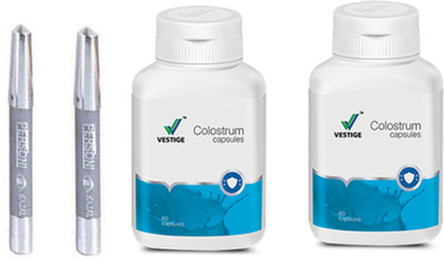 Vestige Colostrum Capsules 60 capsules with parsoni kajal 2 pcs (pack of 4 )(4 Items in the set)