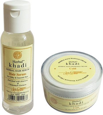 

Herbal Khadi COMBO PACK HAIR SERUM WITH MASSAGE CREAM(Set of 2)