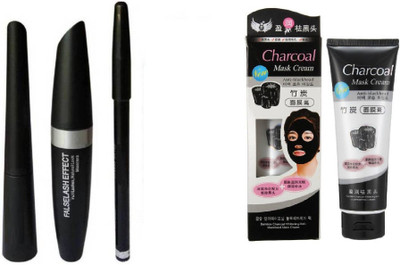 

Ladymode Eyebrow Pencil & Eyeliner & Mascara ( 3 IN 1) & Charcoal Mask(Set of 4)