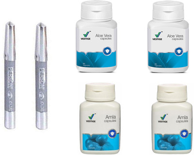 

Vestige Aloe Vera (60 Capsules) 2 pcs and Amla 60 Capsules 2 pcs with parsoni kajal 2 pcs (pack of 6)(Set of 6)