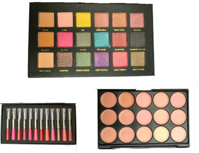 

Huda Beauty OSE GOLD EYESHADOW WITH 12 LIPGLOSS & CONCEALER PALLETE (Set of 3)(Set of 3)