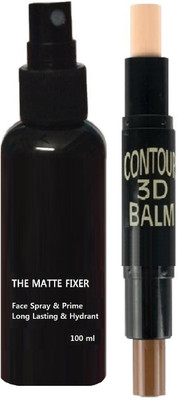

ADJD PROFESSIONAL 3D CONTOUR STICK WITH LONG LASTING SKIN HYDRATING MAKEUP FIXER(Set of 2)