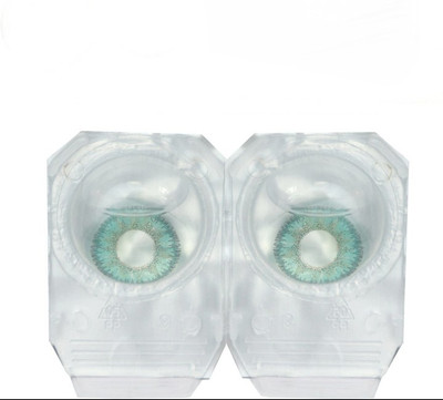 Drr teleservices Zero power eye contact lense ( green ) Monthly(0, Colored Contact Lenses, Pack of 2)