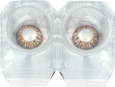 

Drr teleservices BROWN color contact lens case with solution Monthly(0, Colored Contact Lenses, Pack of 2)