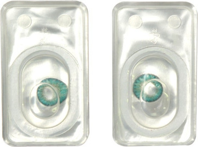 

Drr teleservices Turquoise Zero power monthly eye contact lense Monthly(0, Colored Contact Lenses, Pack of 1)