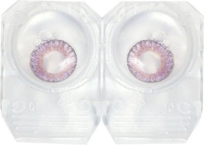 

Drr teleservices Purple color contact lens case with solution Monthly(0, Colored Contact Lenses, Pack of 2)