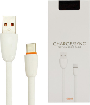 Pacificdeals USB Type C Cable 1 m Fast TYPE C Charging Cable & Sync Cable ( 1meter ) - White(Compatible with Mobile, Tablet, Power Bank, White)