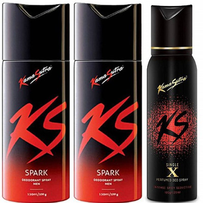 

KamaSutra Spark SingleX Body Spray - For Men(420 ml, Pack of 3)
