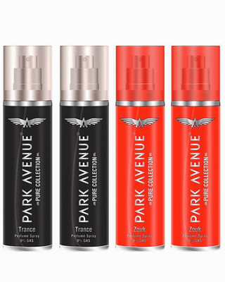 

Park Avenue Pure Collection Trance & Zouk Deodorant Spray - For Men & Women(540 ml, Pack of 4)
