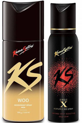 

KamaSutra Woo SingleX Body Spray - For Men(270 ml, Pack of 2)