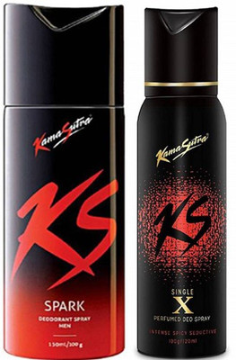 

KamaSutra Spark SingleX Body Spray - For Men(270 ml, Pack of 2)