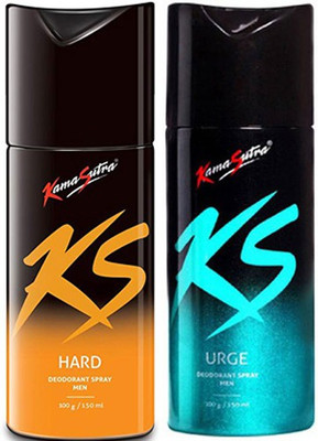 

KamaSutra Hard Urge Body Spray - For Men(300 ml, Pack of 2)