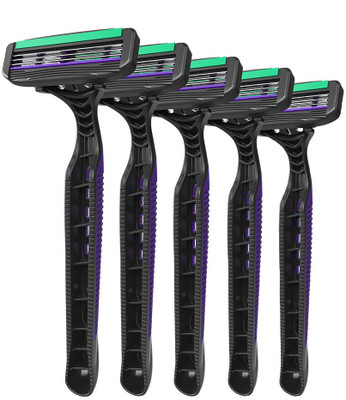 

LetsShave Pace 3 Disposable Shaving Razor for Men, Pack of 5 (5-Count) Disposable Razor(Pack of 5)