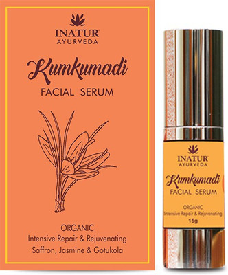 

Inatur Kumkumadi Facial Serum 15g, Organic, Intensive Repair & Rejuvenating, Saffron, Jasmine(15 g)