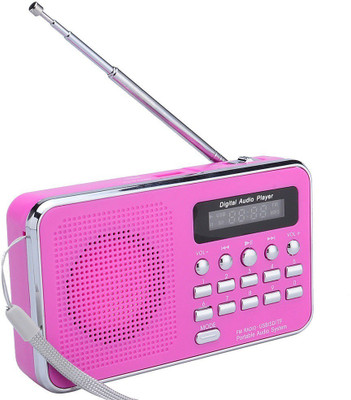 

CRETO BT-SM74 Digital Portable Fm Radio Support USB/Aux/SD card FM Radio(Pink)