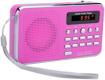 

CRETO BT-SM74 Digital Fm Radio Mp3/Aux/USB/SD Player FM Radio(Pink)