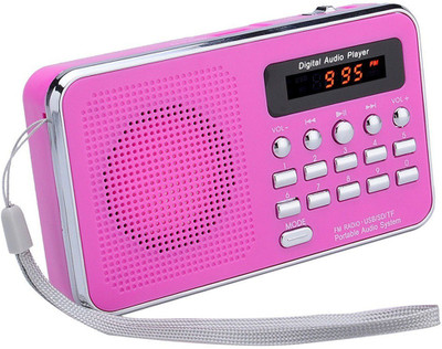 

CRETO BT-SM74 Portable Radio/Fm with Digital Display Support USB, Aux and SD card FM Radio(Pink)