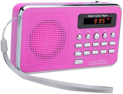 

CRETO BT-SM74 Digital Mini Radio/Fm Music Player Support USB, Aux & SD card FM Radio(Pink)