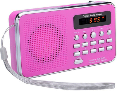 

CRETO BT-SM74 Digital Fm Radio USB/Aux/SD card Player FM Radio(Pink)