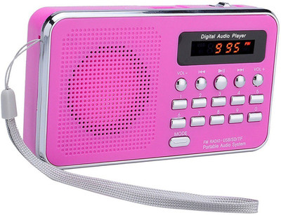 

CRETO BT-SM74 Radio Fm with Digital Display Support Aux,Usb & SD card FM Radio(Pink)