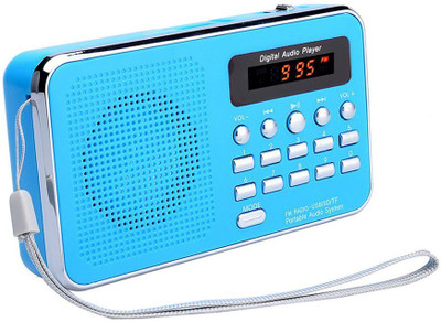 

CRETO BT-SM74 Portable Digital Mini Radio/Fm Mp3 Music Player Support USB/Aux/Memory card FM Radio(Blue)
