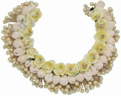 

Iyaan New Design Crown Gajra For Bun Decoration And Juda Gajra For Party Wear Bun(White)