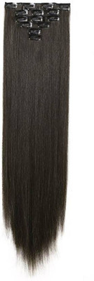 

Majik 6 Pcs Dark brown Extensions For Women And Girls Extension Hair Extension